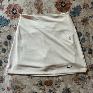 Nike Cream Athletic Skirt with Swoosh